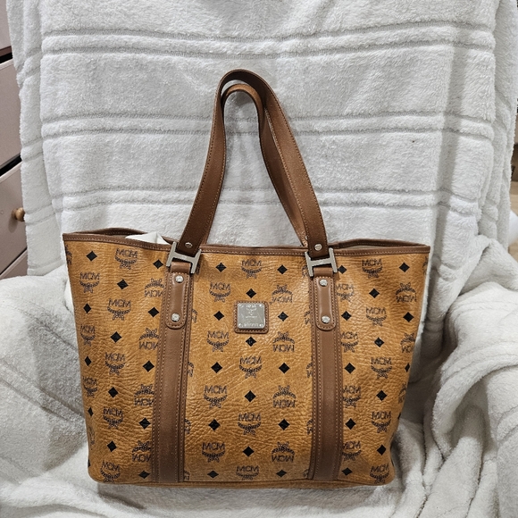 MCM Handbags - MCM Tan Leather Tote Bag